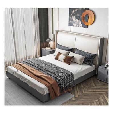 China Net red solid wood bed (the other) master bedroom tatami double bed small family bed nordic postmodern simple modern wedding adjustable large for sale