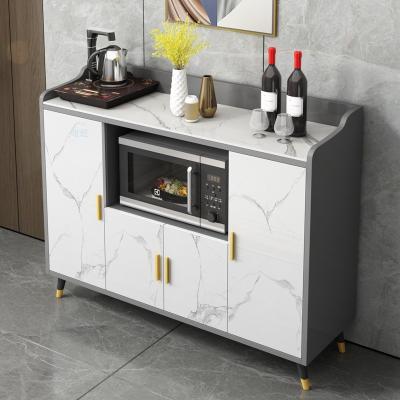 China Expandable low prices storage cabinet living room sideboard household marble style wooden sideboard for sale