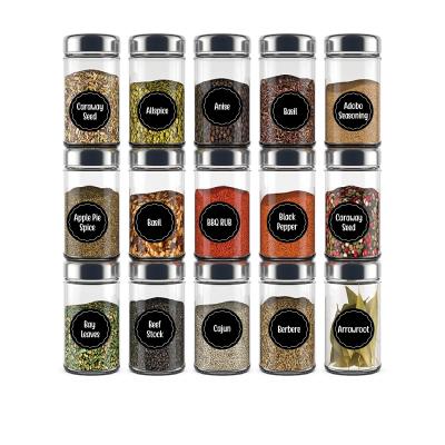 China 144pcs Amazon Spice Private Label Waterproof Custom Removable Kitchen Pantry Label PVC Pantry Labels Sticker for sale