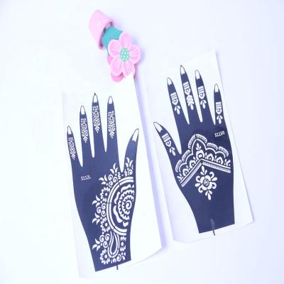 China 2021 Temporary Reusable Temporary Reusable Henna Tattoo Stencil Tattoo Sticker Women Beauty Lace Hands Body Art Sticker 2021 for sale