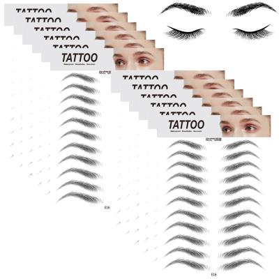 China Amazon Temporary Hot Sales Lasting Makeup Transfers Temporary 4D Eyebrow Tattoo Hair-like Sticker for sale