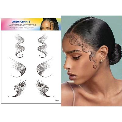 China New Design Temporary Baby Hair Edges Tattoo Sticker For Hair And Body for sale