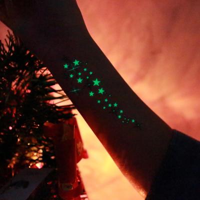 China Man Temporary Tattoo For Kids Taty Dark Waterproof Fake Tatoo Glowing Luminous Temporary Tattoo for sale