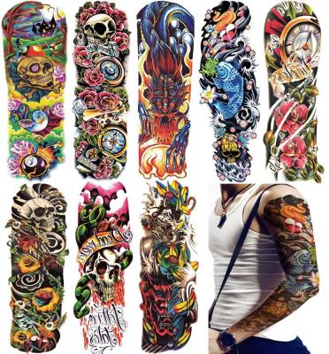 China Temporary Waterproof Temporary Sticker Tattoo Sleeves Extended Arm Tattoo Stickers for sale