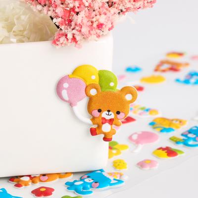 China Custom Heart Foam Vinyl Lamination Gloss EVA Gel 3d Puffy Stickers Printing Adhesive Label for sale