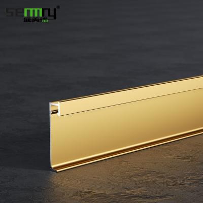 China Foshan Contemporary Aluminum Powder Coating Skirting Board Floors Workshop Led Skirting Board Lighted for sale