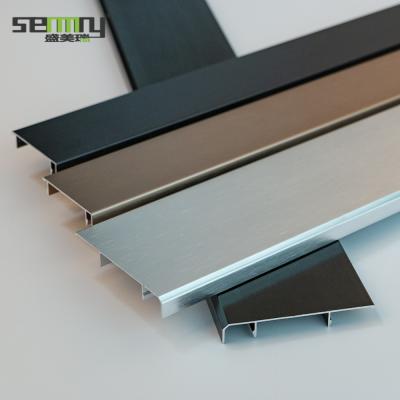 China Contemporary hot sale traditional aluminum skirting board school ecessed trimless skirting board factory for sale