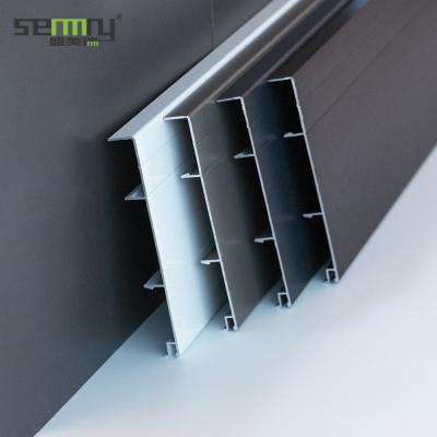 China Customized Contemporary Powder Skirting Panel 50mm Cladding Aluminum Skirting Board Made In China for sale