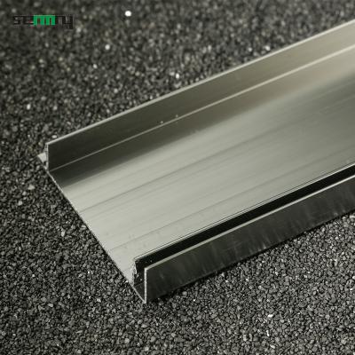 China Modern Most Popular Silver Aluminum Alloy Skirting Board Hospital Brushed Silver Skriting Board for sale