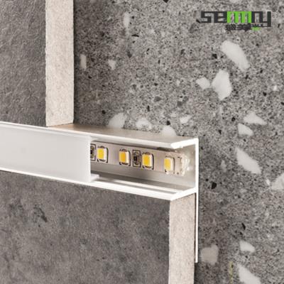 China Foshan Modern Spot Wholesale Aluminum Tile Trim Profile For LED Tile Height Trim for sale