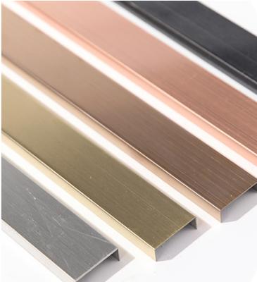 China Modern Wholesale High Quality Aluminum U Trim Flooring Metal Laminate Edging for sale