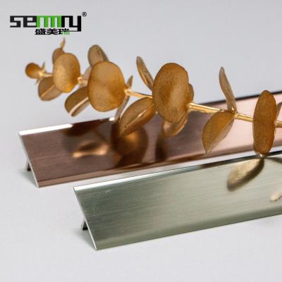 China Waterproof Aluminum Modern Porcelain T Shaped Decorative Aluminum Tile Trim Ceramic Tile Trims for sale