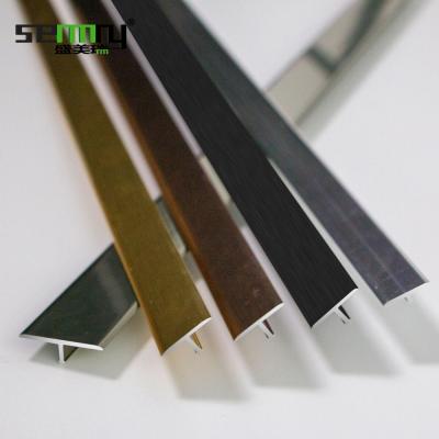 China Modern Hospital Hot Sale Polishing Aluminum T Shaped Tile Trim Decorative Aluminum Trim Molding for sale