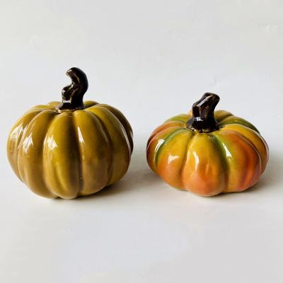 China Hot Selling Ceramic Garden Home Decor Garden Decoration Pumpkin For Halloween Party for sale