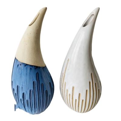 China Hot Selling Ceramic Flower Bud Vases Of Porcelain Modern Nordic Luxury Ornament American Style Decor Vasos for sale