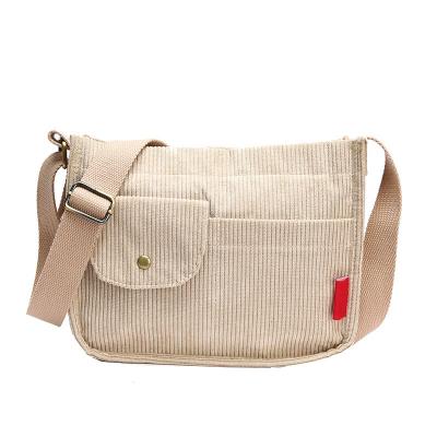 China 2021 Fashoion New Arrival Messenger Bags Women Designer Body Shoulder Bag Corduroy Ladies Cross Sling Bag for sale