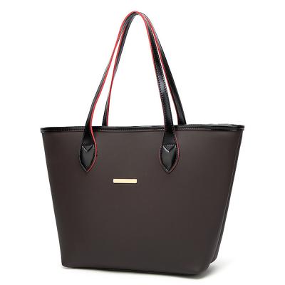 China Waterproof High Quality PU Leather Chic Designers Tote Bags Brands Handbags Women Leather Custom Bag for sale