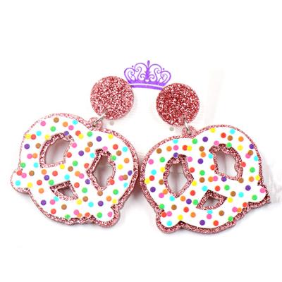 China New Arrival ERS668ER1467 Cute Mouse Head Pretzel Dangle Earrings Food Inspired Layered Acrylic Jewelry For Women for sale