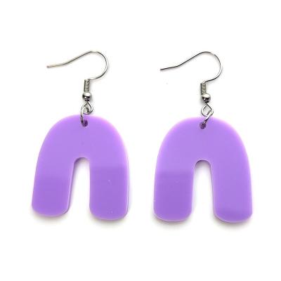 China ERS054HP012 European and American popular simple best-selling simple star pentagon lightning lavender lace earrings acrylic pendant jewelry cute for sale