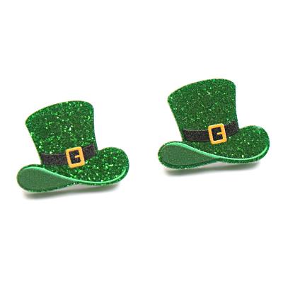 China ERS302ST067 cute 2022 Europe and the United States popular St. Patricks best-selling hat UV printing ladies small acrylic earrings for sale