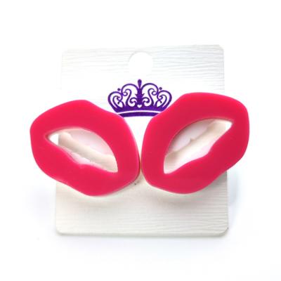 China ERS187HP013C Industry Cute Best Selling Factory Outlet Sports UV Printing Soccer Earrings Clear Acrylic Basketball Stud Earrings for sale