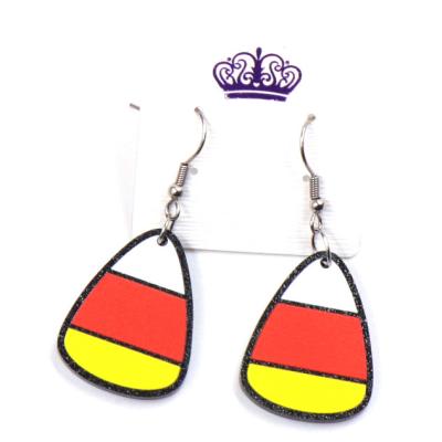 China Cute Factory Wholesale ERS468ER1113 Hot Selling Cute Halloween Dangle Earrings Candy Glitter Acrylic Ghost Rainbow Dangling Chamber for sale