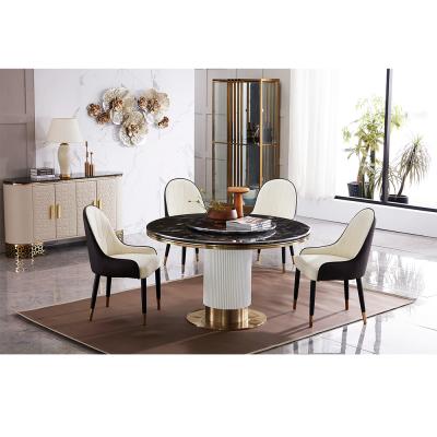 China Modern Round A1951 Marble Dining Table Chair Set for sale