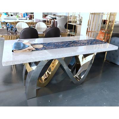 China A1957 Modern Hot Selling Modern Natural Marble Top Dining Tables And Chairs Set for sale