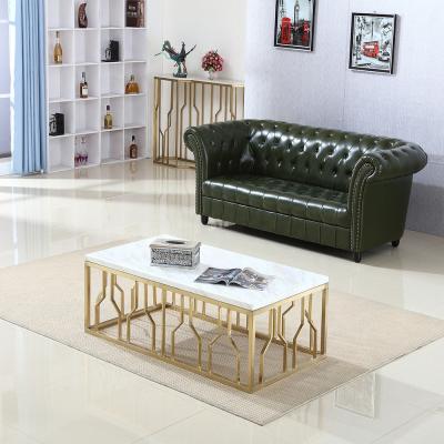 China Lei C1015 Modern Marble Metal Coffee Table for sale