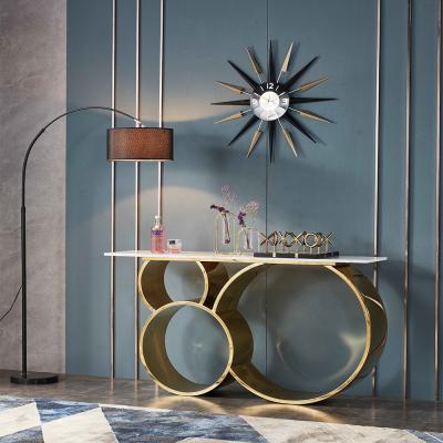 China Lei F1923 Lrregular Circular Marble Modern Light Luxury Luxury Console Table for sale