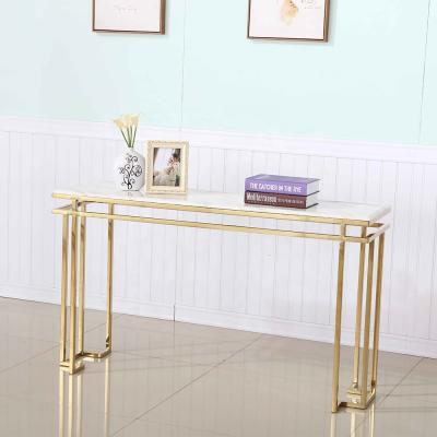 China Lei F1017 Modern Light Luxury Modern Stainless Steel Single Marble Console Table for sale