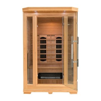 China Low EMF Room Computer Control Panel Sauna Energy Far Infrared Room For Sauna Infrared 2 Person Wooden Sauna Rooms for sale