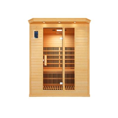 China 3 Person Full Height Computer Control Panel Infrared Modern Wood Room Sauna Leisure Equipment for sale