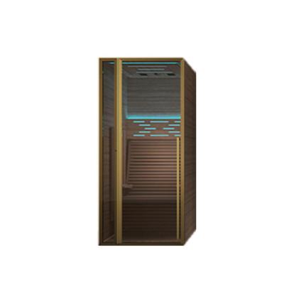 China Computer Control Panel Leisure Factory Price Modern Wooden Infrared 1 Person Sauna Room for sale