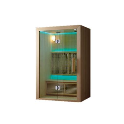 China Computer Control Panel Infared Exterior Glass Door New High End Listing Commercial Sauna Room for sale