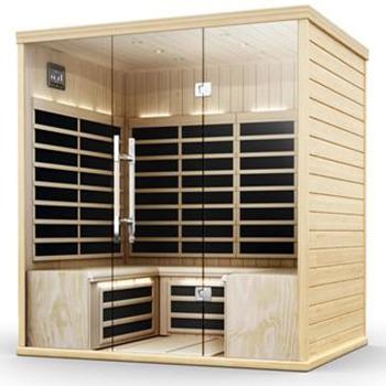 China Computer Control Panel Hemlock 4 Person Infrared Sauna for sale