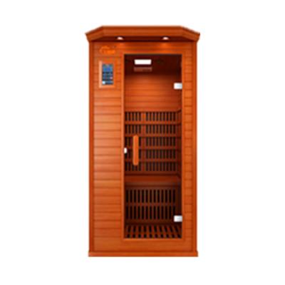 China Home Use Infrared Sauna Home 1 Piece Computer Control Panel Finland Safe Solid Wood for sale