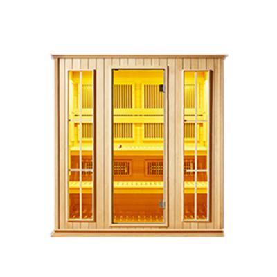 China Hot Selling Traditional Wooden Computer Control Panel Good Quality Infrared Sauna Room for sale