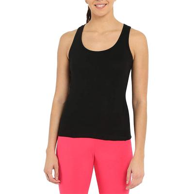 China Popular Lightweight Summer Custom Logo Cotton Sport Wear Black Tank Top for Women for sale