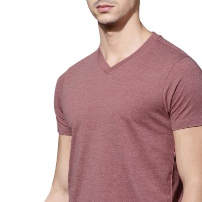 China Oem Logo Men Sportswear Custom Printing 100% Cotton Plain Blank V Neck Men T Shirt for sale