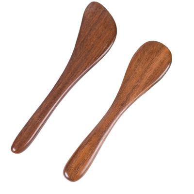 China Manufacturer Wholesale Custom Logo Natural Wood Mask Spoon from Safe 2 PC/pack for sale