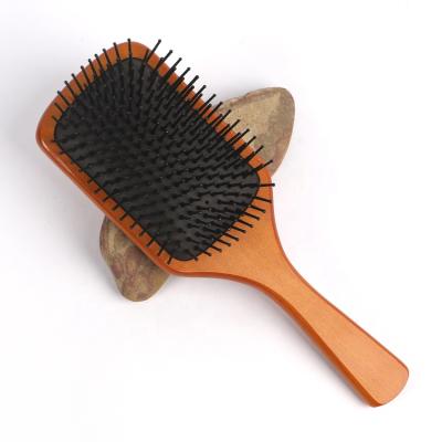 China Waterproof Wholesale Eco-friendly Wooden Hair Brush Paddle Scalp Massage Brush for sale