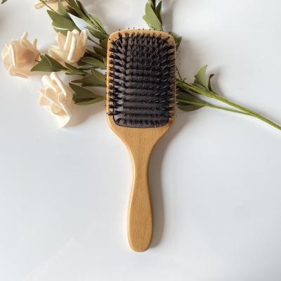 China Genuine Logo Boar Bristle Hair Custom Free Waterproof Brush Detangling Hair Brush For Curly Hair for sale