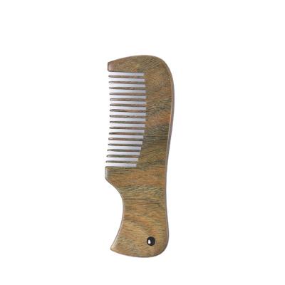 China Amazon Hot Sale Natural Green Beard Comb Sandalwood Key Chain for sale