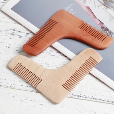 China 2022 Premium Organic Quality Anti-Static Brush Easily Shape And Style Your Wooden Beard Men's Beard Comb for sale