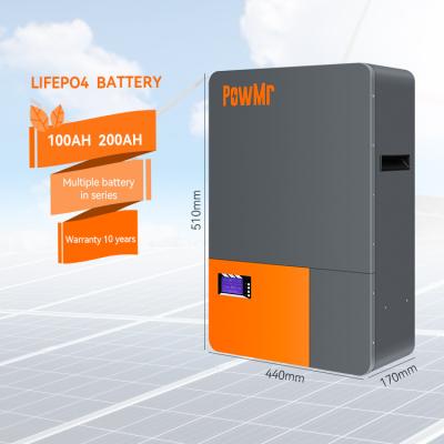 China Power Tools 48V PowMr Lithium Battery 200AH 100AH ​​Solar Power Batteries Energy Storage Battery For Solar System for sale