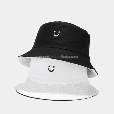 China Image New Arrival Spring Series Hot Sale Smiling Face Bucket Hat Reversible for sale