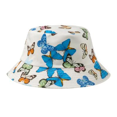 China 2021 New Next Picture Girls Boys Butterfly Kids Hats Summer Bucket for sale