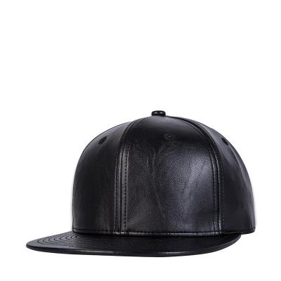 China New Coming 2021 Wholesale COMMON Wholesale Black White Full Snapback Leather Hat for sale