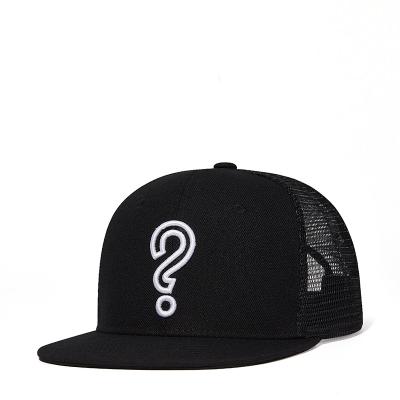 China New Next 2021 COMMON Visor Flat Black Trucker Hat High Quality Custom Hat With 3D Embroidery for sale